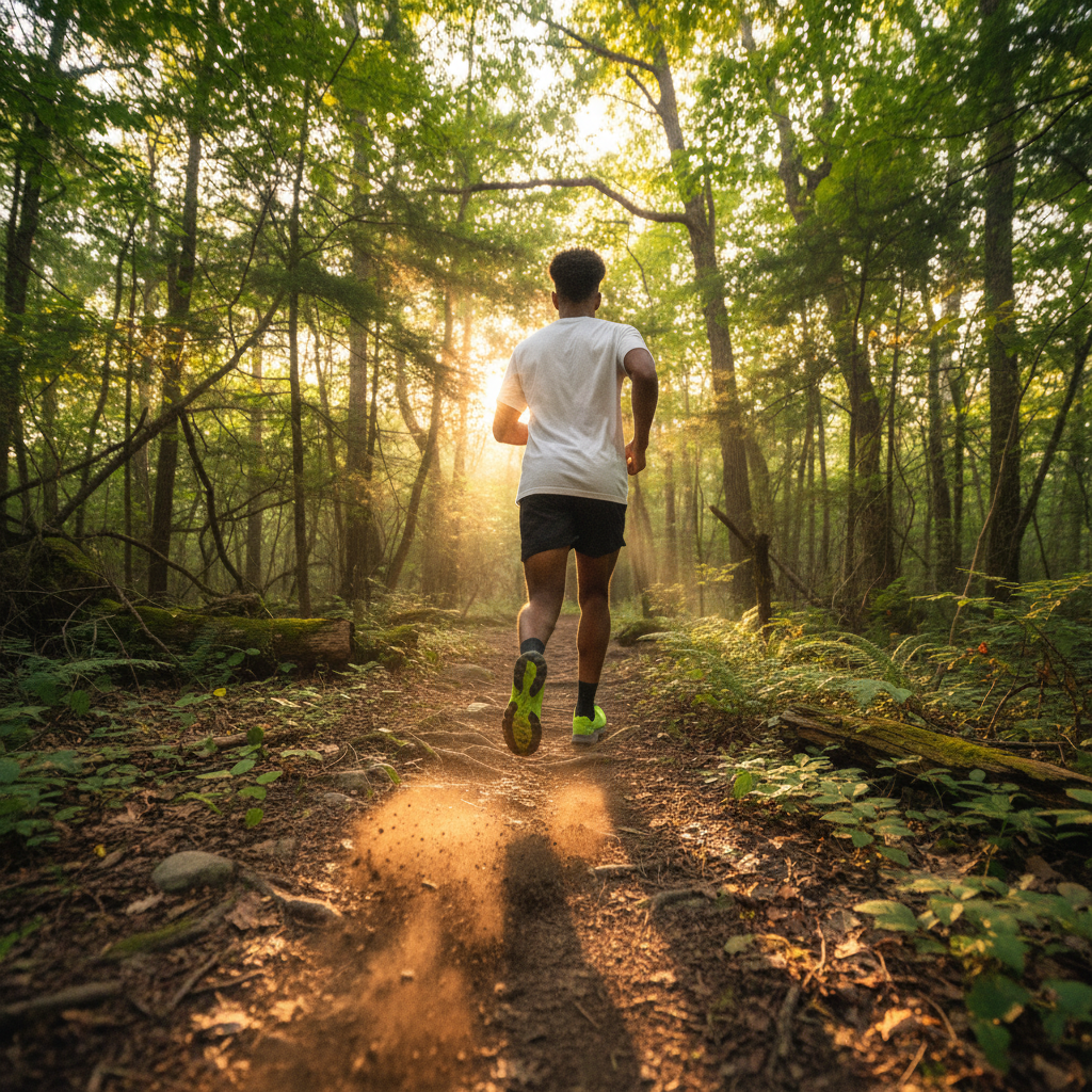 Nathan Fwamba on a Run