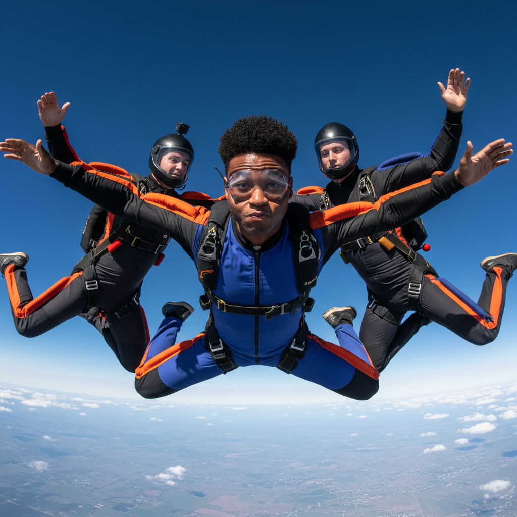 Nathan Fwamba Sky Diving
