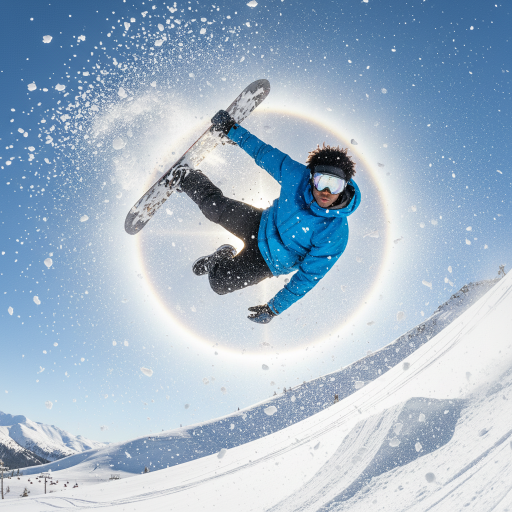 Nathan Fwamba Snow Boarding